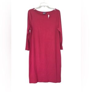 NWT Gap Modern Long Sleeve T-Shirt‎ Dress In Garnet Size Large Tall